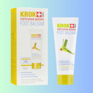 Balsam do Nóg na Ostrogę Piętową Krokmed 75ml - skuteczna ulga w bólu stóp,Biodar, 75ml