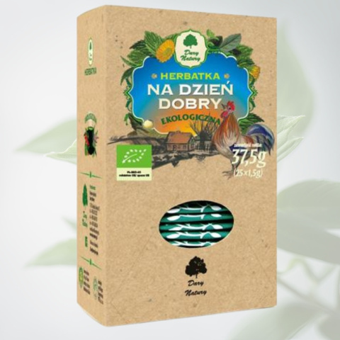 Ekologiczna Herbatka NA DZIEŃ DOBRY 25 saszetek - energetyzująca mieszanka na początek dnia Ekologiczna Herbatka NA DZIEŃ DOBRY 25 saszetek - energetyzująca mieszanka na początek dnia
