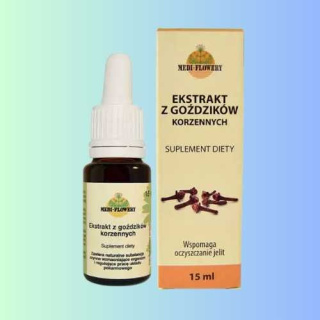 Ekstrakt z Goździków Medi-Flowery - Wsparcie dla Układu Pokarmowego, 15 ml