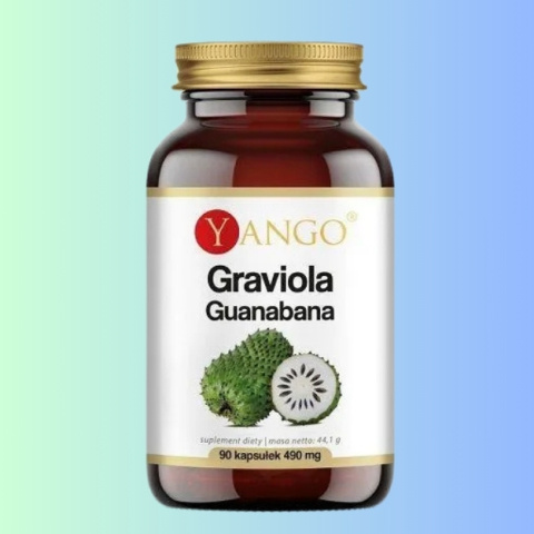 Graviola Guanabana Yango - Wsparcie odporności i zdrowia komórkowego, 90 kapsułek Graviola Guanabana Yango - Wsparcie odporności i zdrowia komórkowego, 90 kapsułek