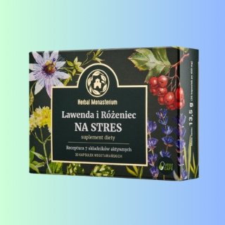 Herbal Monasterium Lawenda i Różeniec - Wsparcie na stres i równowagę, 30 kapsułek