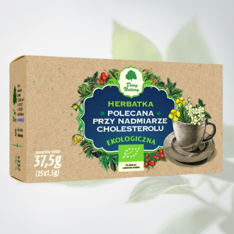 Herbatka Ekologiczna - Polecana Przy Nadmiarze Cholesterolu, 25 saszetek Herbatka Ekologiczna - Polecana Przy Nadmiarze Cholesterolu, 25 saszetek