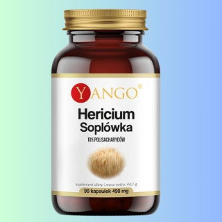 Hericium Soplówka 10% Polisacharydów Yango - Wsparcie układu nerwowego i funkcji poznawczych, 90 kapsułek