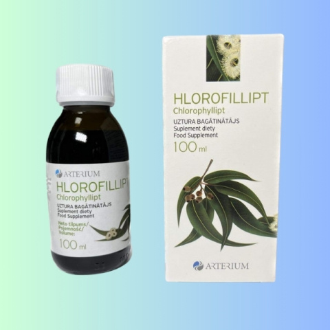 Hlorofillipt Arterium - Naturalny antyseptyk z wyciągiem z eukaliptusa, 100 ml Hlorofillipt Arterium - Naturalny antyseptyk z wyciągiem z eukaliptusa, 100 ml