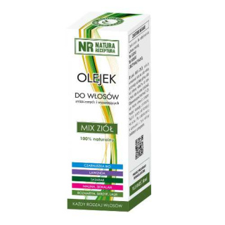 Olejek do Włosów Mix Ziół Natura Receptura - Wzmacniający i Odżywczy, 50 ml - Wsparcie Regeneracji, 50 ml