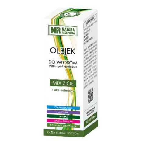 Olejek do Włosów Mix Ziół Natura Receptura - Wzmacniający i Odżywczy, 50 ml - Wsparcie Regeneracji, 50 ml Olejek do Włosów Mix Ziół Natura Receptura - Wzmacniający i Odżywczy, 50 ml - Wsparcie Regeneracji, 50 ml