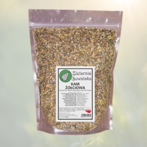 KAM ŻÓŁCIOWA - mieszanka ziół Zielarnia Suwalska 500g - wspomaganie pracy wątroby KAM ŻÓŁCIOWA - mieszanka ziół Zielarnia Suwalska 500g - wspomaganie pracy wątroby