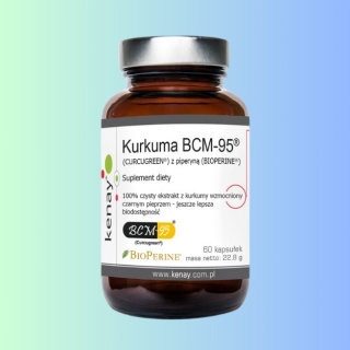 Kurkuma BCM-95 z piperyną Kenay 60 kapsułek - wsparcie dla zdrowia stawów i odporności