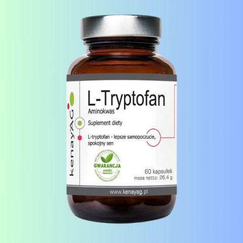 L-Tryptofan - na lepsze samopoczucie i spokojny sen, Kenay, 60 kapsułek L-Tryptofan - na lepsze samopoczucie i spokojny sen, Kenay, 60 kapsułek