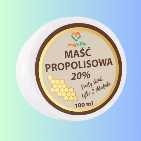 Maść Propolisowa 20% Myvita 100ml - naturalna ochrona i regeneracja skóry Maść Propolisowa 20% Myvita 100ml - naturalna ochrona i regeneracja skóry