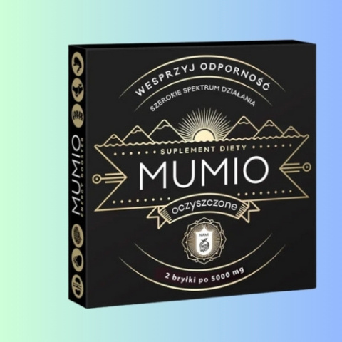 Mumio Oczyszczone NAMI - Wsparcie Odporności w Formie Bryłek, 2 x 5000 mg Mumio Oczyszczone NAMI - Wsparcie Odporności w Formie Bryłek, 2 x 5000 mg