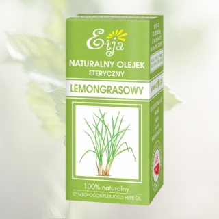 Naturalny Olejek Eteryczny Lemongrasowy Etja - Orzeźwienie i Aromaterapia, 10 ml