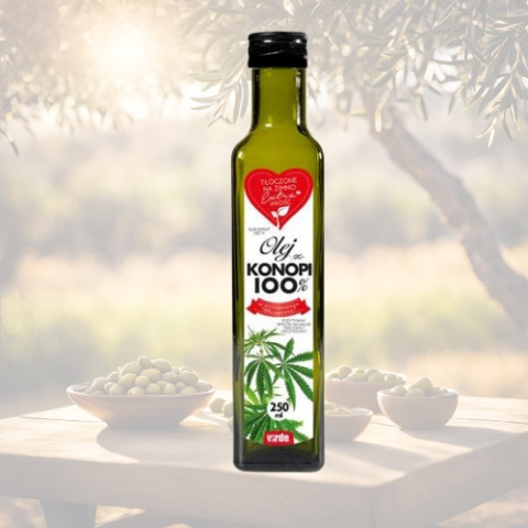 Olej z Konopi 100% Virde - Naturalne Wsparcie dla Zdrowia, 250 ml