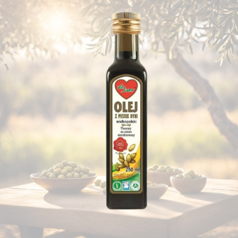 Olej z Pestek Dyni Wielkopolski Vita Corn - Naturalne Wsparcie dla Zdrowia, 250 ml