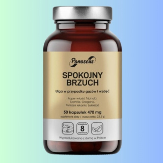 Panaseus SPOKOJNY BRZUCH, Yango, 50 kapsułek - naturalne wsparcie trawienia