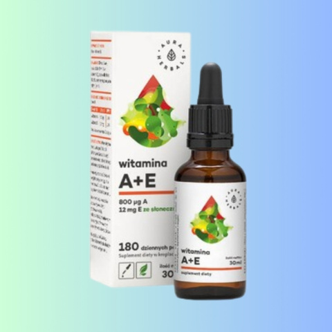 Witamina A+E Aura Herbals 30ml - dla zdrowej skóry i odporności Witamina A+E Aura Herbals 30ml - dla zdrowej skóry i odporności
