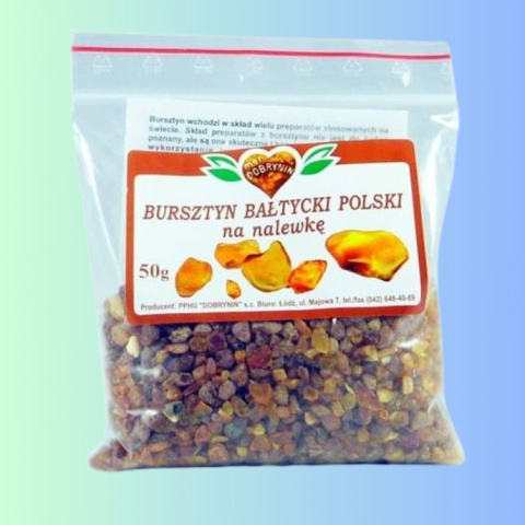 BURSZTYN BAŁTYCKI POLSKI na nalewkę, Dobrynin, 50g BURSZTYN BAŁTYCKI POLSKI na nalewkę, Dobrynin, 50g