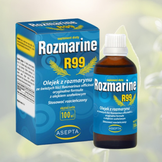 Rozmarine R99 olejek z rozmarynu Asepta 100ml - naturalne wsparcie dla zdrowia