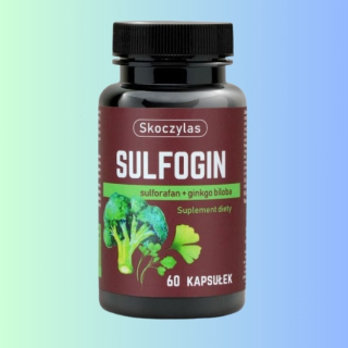 SULFOGIN Skoczylas - Sulforafan i Ginkgo Biloba na wsparcie zdrowia, 60 kapsułek