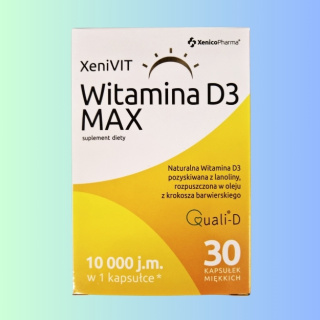 Witamina D3 MAX,Xenico Pharma, 30 kapsułek