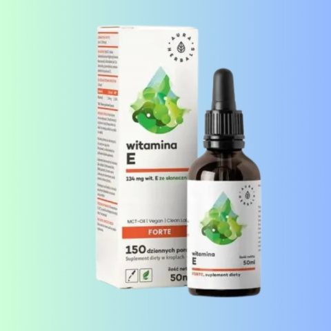 Witamina E Forte w kroplach Aura Herbals 50ml - na zdrową skórę i odporność Witamina E Forte w kroplach Aura Herbals 50ml - na zdrową skórę i odporność