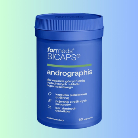 BICAPS Andrographis - górne drogi oddechowe i układ odpornościowy, ForMeds, 60 kapsułek BICAPS Andrographis - górne drogi oddechowe i układ odpornościowy, ForMeds, 60 kapsułek