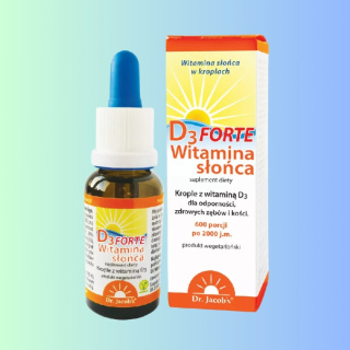 D3 FORTE - Witamina słońca w kroplach, Dr. Jacob`s, 20ml