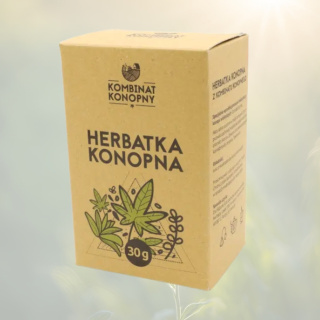 Herbatka Konopna 30g, Kombinat Konopny - Piramidki z kwiatostanami konopi