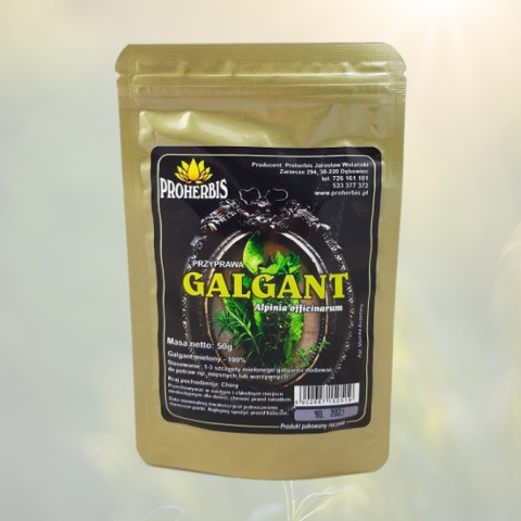Przyprawa GALGANT Proherbis, 50g - Aromatyczna Przyprawa Ziołowa Przyprawa GALGANT Proherbis, 50g - Aromatyczna Przyprawa Ziołowa