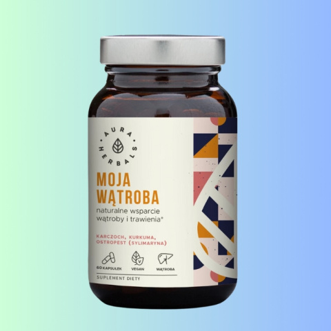 MOJA WĄTROBA - naturalne wsparcie wątroby i trawienia, Aura Herbals, 60 kapsułek MOJA WĄTROBA - naturalne wsparcie wątroby i trawienia, Aura Herbals, 60 kapsułek
