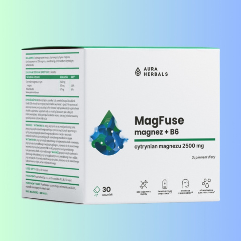 MagFuse magnesium + zinc, Aura Herbals, 30 saszetek MagFuse magnesium + zinc, Aura Herbals, 30 saszetek
