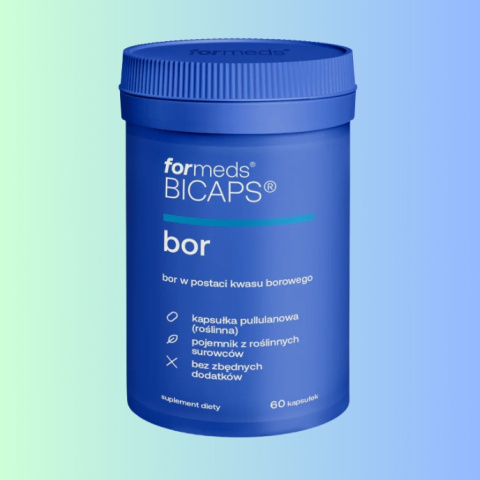Bicaps bor - bor w postaci kwasu borowego, Formeds, 60 kapsułek - wsparcie kości i metabolizmu Bicaps bor - bor w postaci kwasu borowego, Formeds, 60 kapsułek - wsparcie kości i metabolizmu