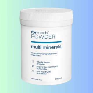 POWDER multi minerals - dla wzmocnienia witalności organizmu, Formeds, 30 porcji w proszku