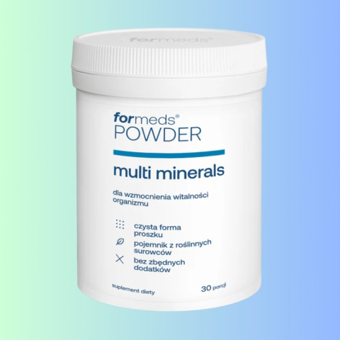 POWDER multi minerals - dla wzmocnienia witalności organizmu, Formeds, 30 porcji w proszku POWDER multi minerals - dla wzmocnienia witalności organizmu, Formeds, 30 porcji w proszku