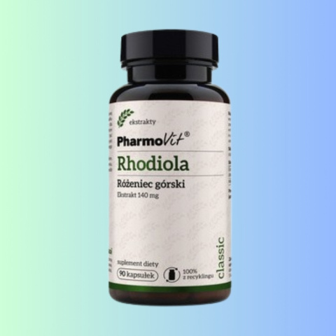 Rhodiola - Różeniec górski ekstrakt 140mg, PharmoVit, 90 kapsułek Rhodiola - Różeniec górski ekstrakt 140mg, PharmoVit, 90 kapsułek