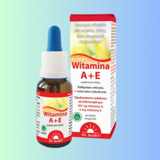 Witamina A+E - palmitynian i tokoferole - opakowanie rodzinne, Dr. Jacob`s, 20ml