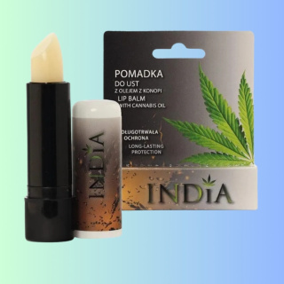 Pomadka do ust z olejem konopnym - długotrwała ochrona, India, 3,8g