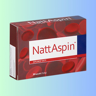 NattAspin - suplement z nattokinazą na wsparcie serca, Valentis, 30 kapsułek