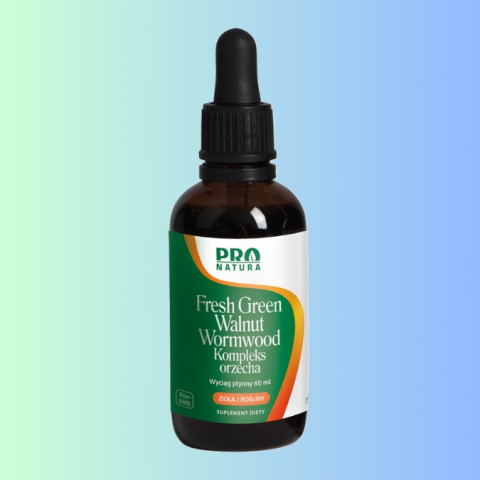 Fresh Green Walnutin Wormwood - Kompleks orzecha wyciąg płynny, Pro Natura, 59ml Fresh Green Walnutin Wormwood - Kompleks orzecha wyciąg płynny, Pro Natura, 59ml
