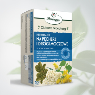 Herbatka Fix NA PĘCHERZ I DROGI MOCZOWE ziołowo-owocowa Herbapol 20 saszetek - wspomaga zdrowie układu moczowego