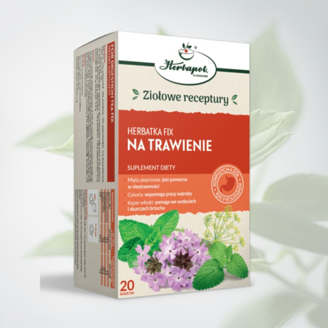 Herbatka Fix NA TRAWIENIE - suplement diety, Herbapol, 20 saszetek Herbatka Fix NA TRAWIENIE - suplement diety, Herbapol, 20 saszetek