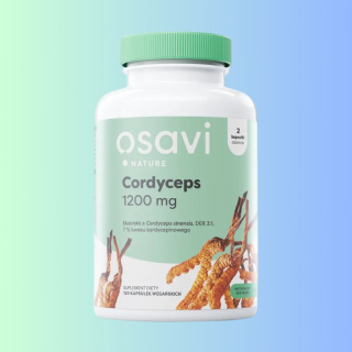 Osavi Nature - Cordyceps 1200 mg - ekstrakt 3:1 7% kwasu kordycepinowego, Olivit, 120 kapsułek wegańskich