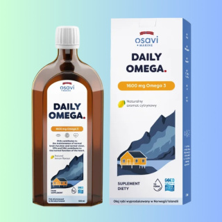 Osavi DAILY OMEGA 1600mg Omega 3 z oleju rybiego - naturalny aromat cytrynowy, Olivit, 500ml
