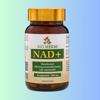NAD+ 300mg Bio Herbs - wsparcie energii komórkowej, 30 kapsułek