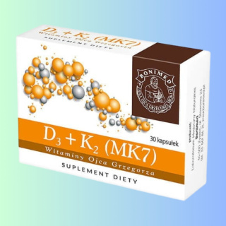 Witamina D3 + K2 MK7 - naturalne wsparcie kości i odporności, Bonimed, 30 kapsułek