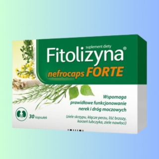 Fitolizyna Nefrocaps FORTE - wspomaga prawidłowe funkcjonowanie nerek i dróg moczowych, Polpharma, 30 kapsułek