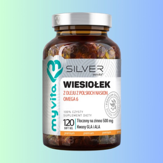 Silver WIESIOŁEK - z oleju z polskich nasion Omega 6, MyVita, 120 kapsułek