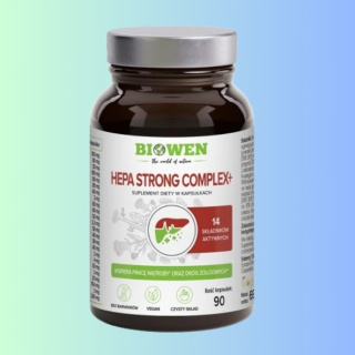 BIOWEN Hepa Strong Complex+ na wsparcie pracy wątroby i dróg żółciowych, BIODIO LAB, 90 kapsułek