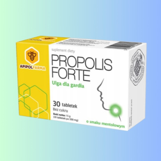 Apipol Farma Propolis Forte - Ulga dla gardła, Farmina, 30 tabletek