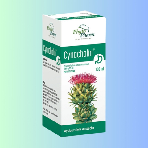 Cynacholin płyn doustny - Wyciąg z ziela karczocha na wzdęcia i niestrawność, Phyto Pharm, 100ml